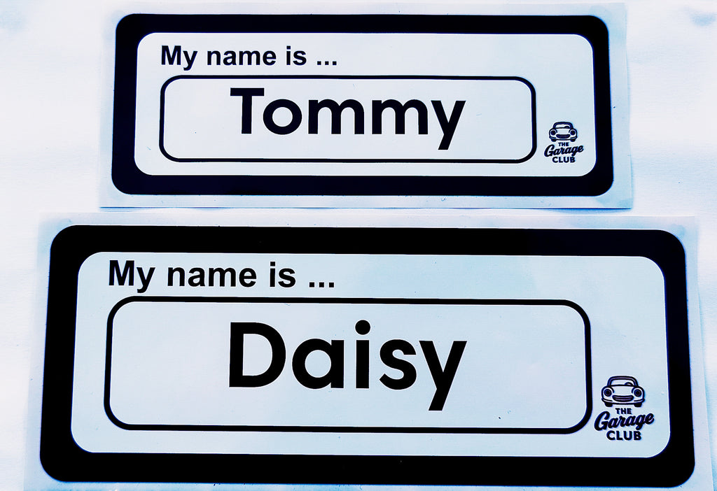 Personalised Car Name Vinyl Decal – Design 1