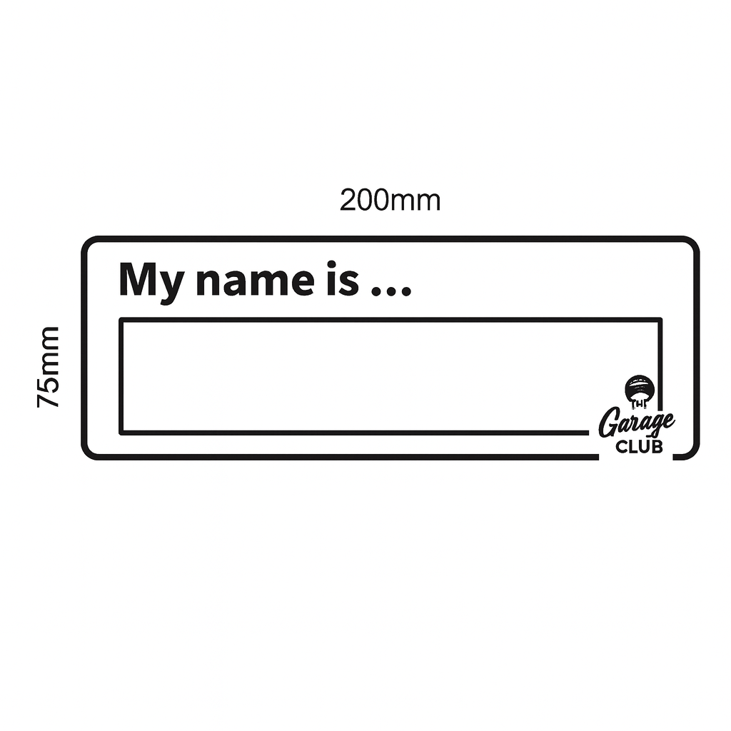 Personalised Car Name - Design 1
