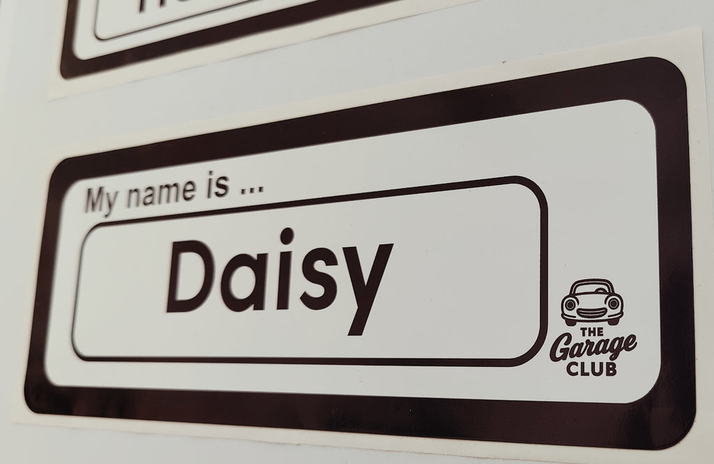Personalised Car Name Vinyl Decal – Design 1