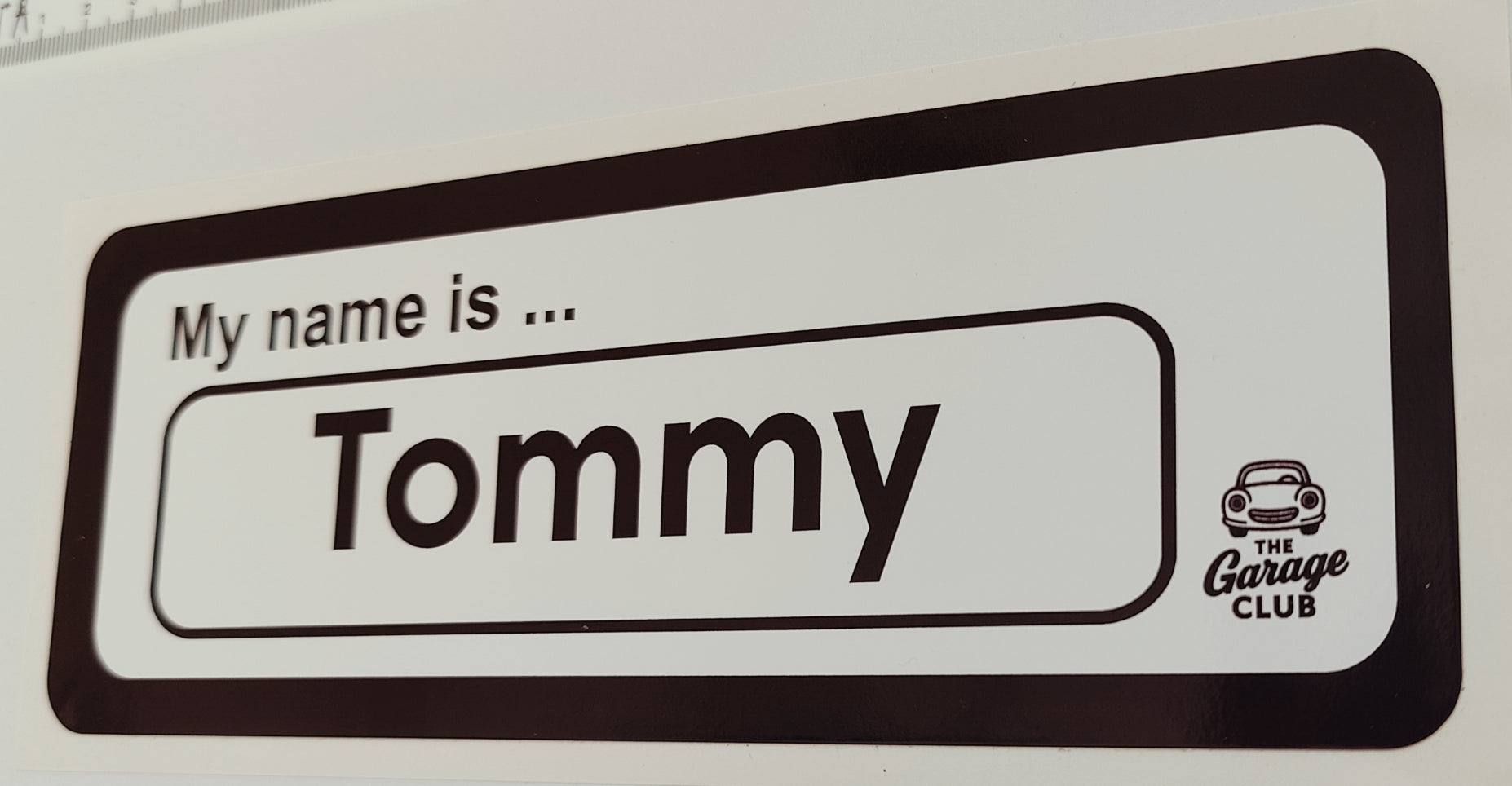 Personalised Car Name Vinyl Decal – Design 1