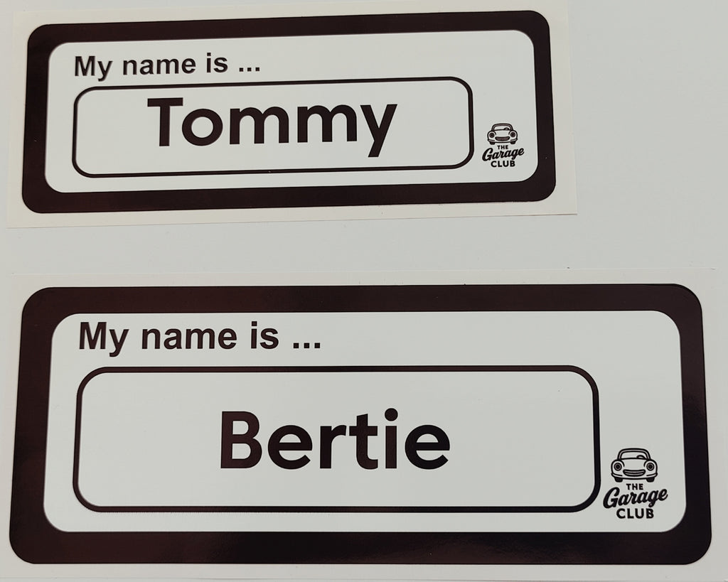 Personalised Car Name Vinyl Decal – Design 1