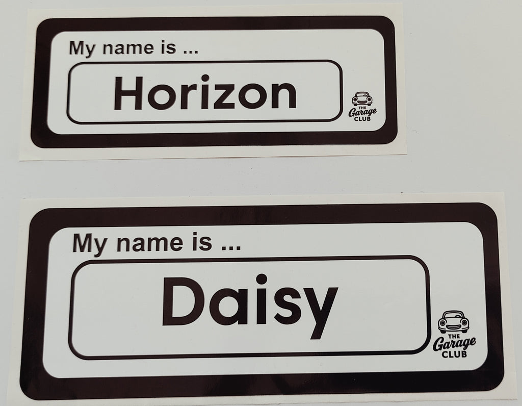 Personalised Car Name Vinyl Decal – Design 1