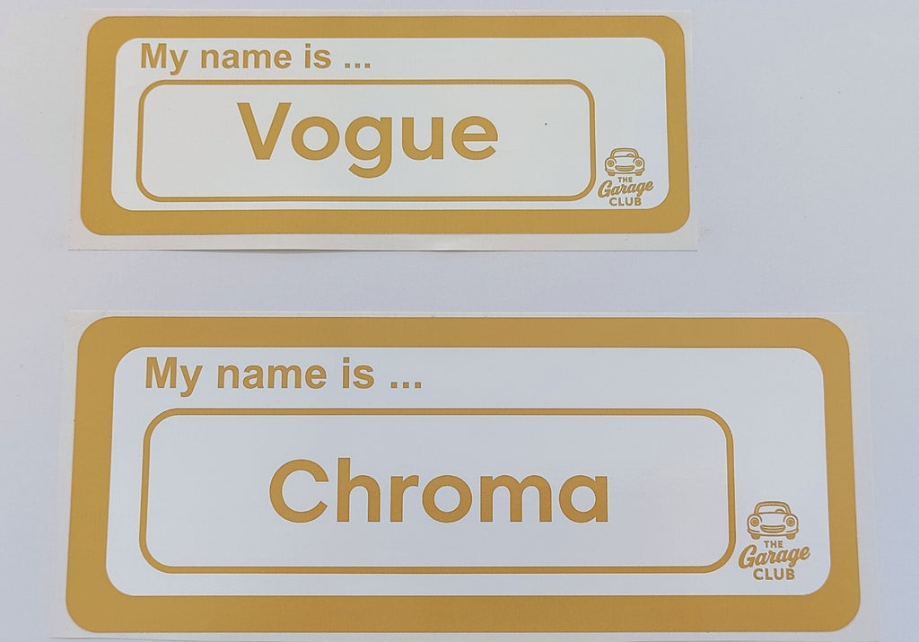 Personalised Car Name Vinyl Decal – Design 1