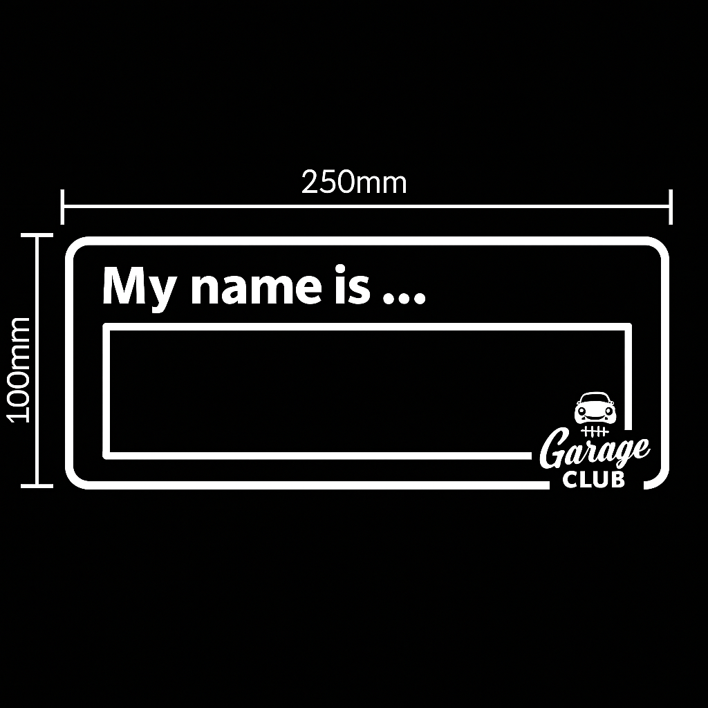 Personalised Car Name - Design 1