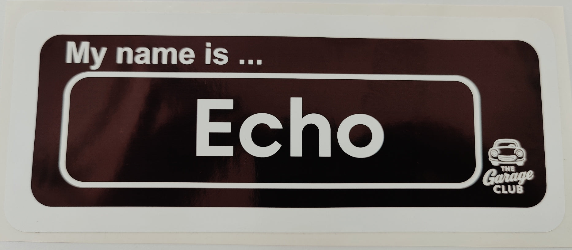 Personalised Car Name Vinyl Decal – Design 1