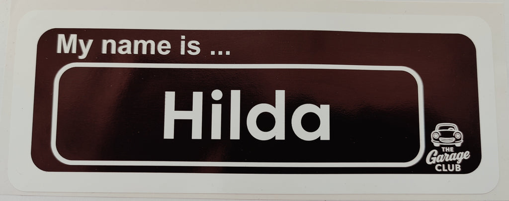 Personalised Car Name Vinyl Decal – Design 1