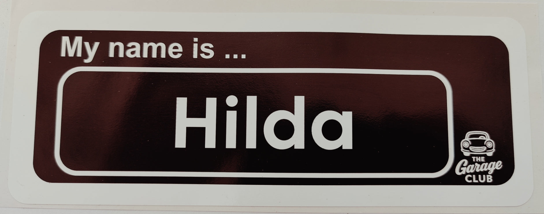 Personalised Car Name Vinyl Decal – Design 1
