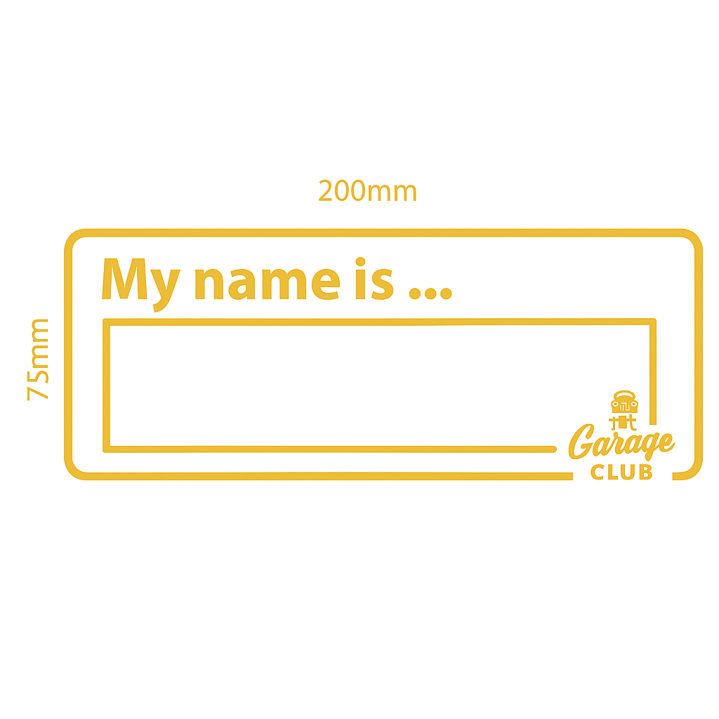 Personalised Car Name - Design 1