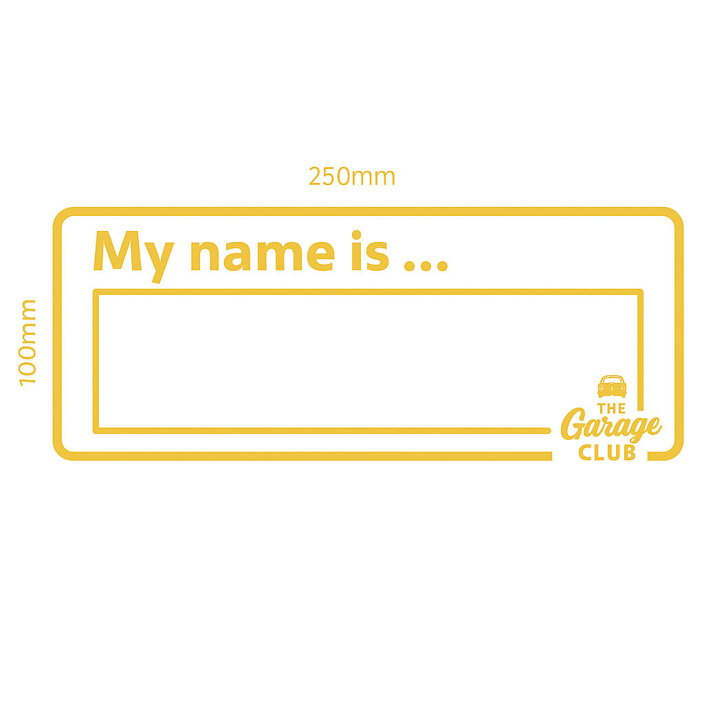 Personalised Car Name - Design 1