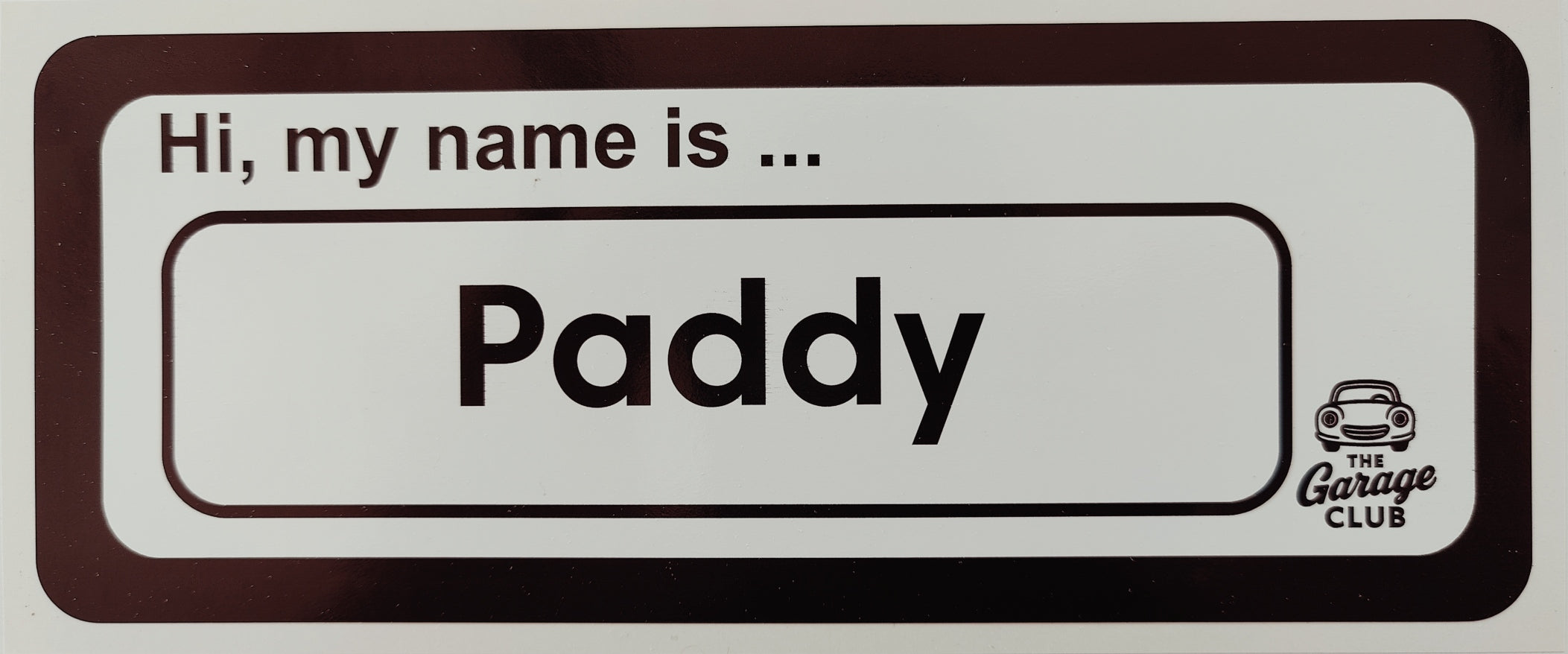 Personalised Car Name Vinyl Decal – Design 2
