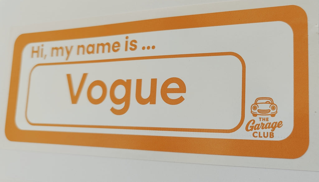 Personalised Car Name Vinyl Decal – Design 2