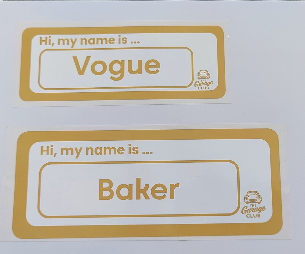 Personalised Car Name Vinyl Decal – Design 2