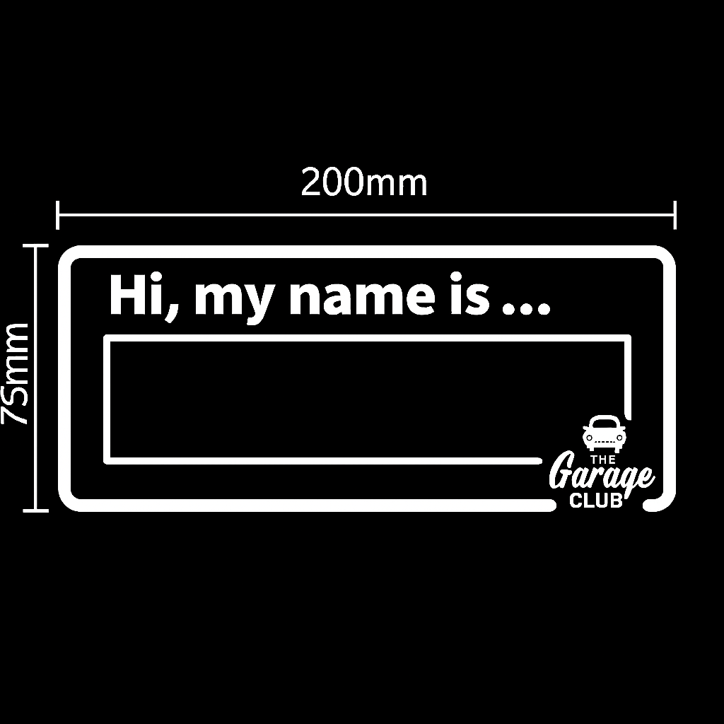 Personalised Car Name - Design 2