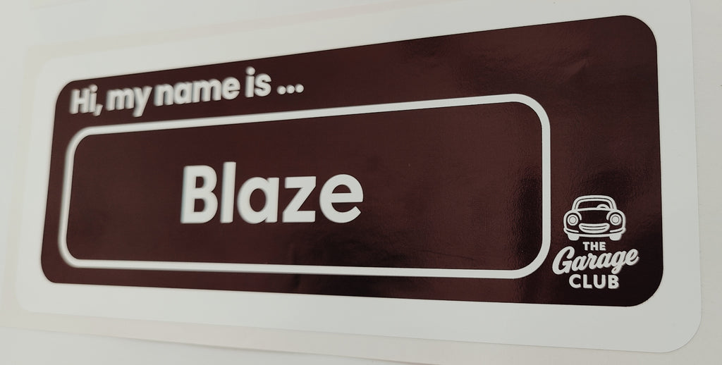 Personalised Car Name Vinyl Decal – Design 2