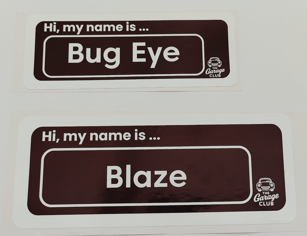 Personalised Car Name Vinyl Decal – Design 2