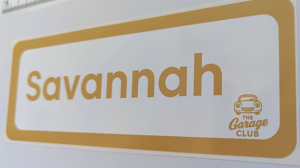Personalised Car Name Vinyl Decal – Design 3