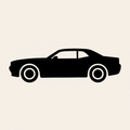 Classic Car Silhouette - Dodge Challenger