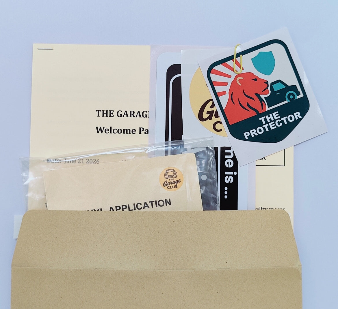 The Garage Club – Member's Welcome Pack (Gift)