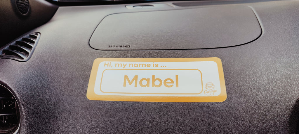 Personalised Car Name Vinyl Decal – Design 2