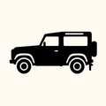 Classic Car Silhouette - Land Rover Defender
