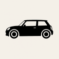 Classic Car Silhouette - Mini Cooper