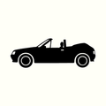 Classic Car Silhouette - Peugeot 205