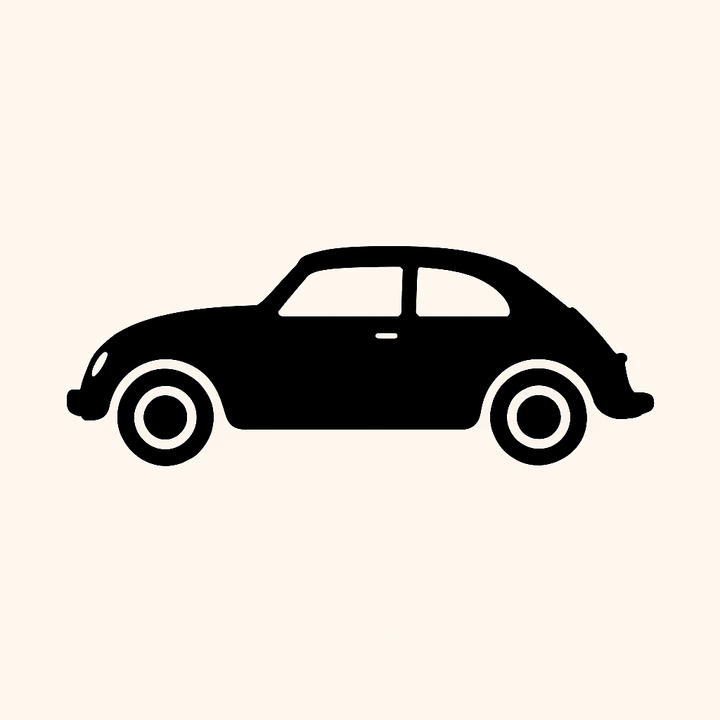 Classic Car Silhouette - Volkswagen Beetle