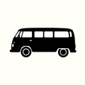 Classic Car Silhouette - Volkswagen Bus