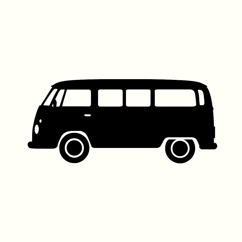 Classic Car Silhouette - Volkswagen Bus