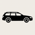 Classic Car Silhouette - Volvo XC70